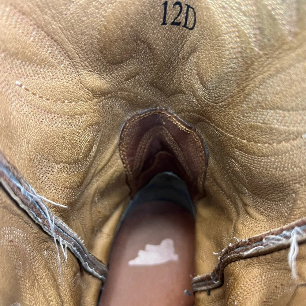 Ariat Boots Men’s Size 12D Brown Cowboy Western Boots Round Toe Leather - Picture 6 of 8